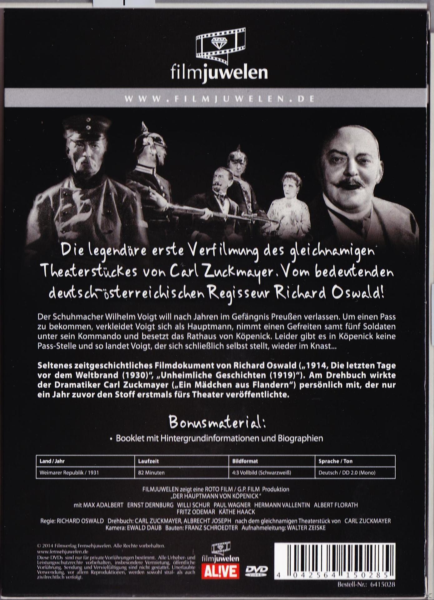 DVD-Rückseite mit Schwarz-Weiß-Fotos von Männern in Militäruniformen. Text über einen Film.
