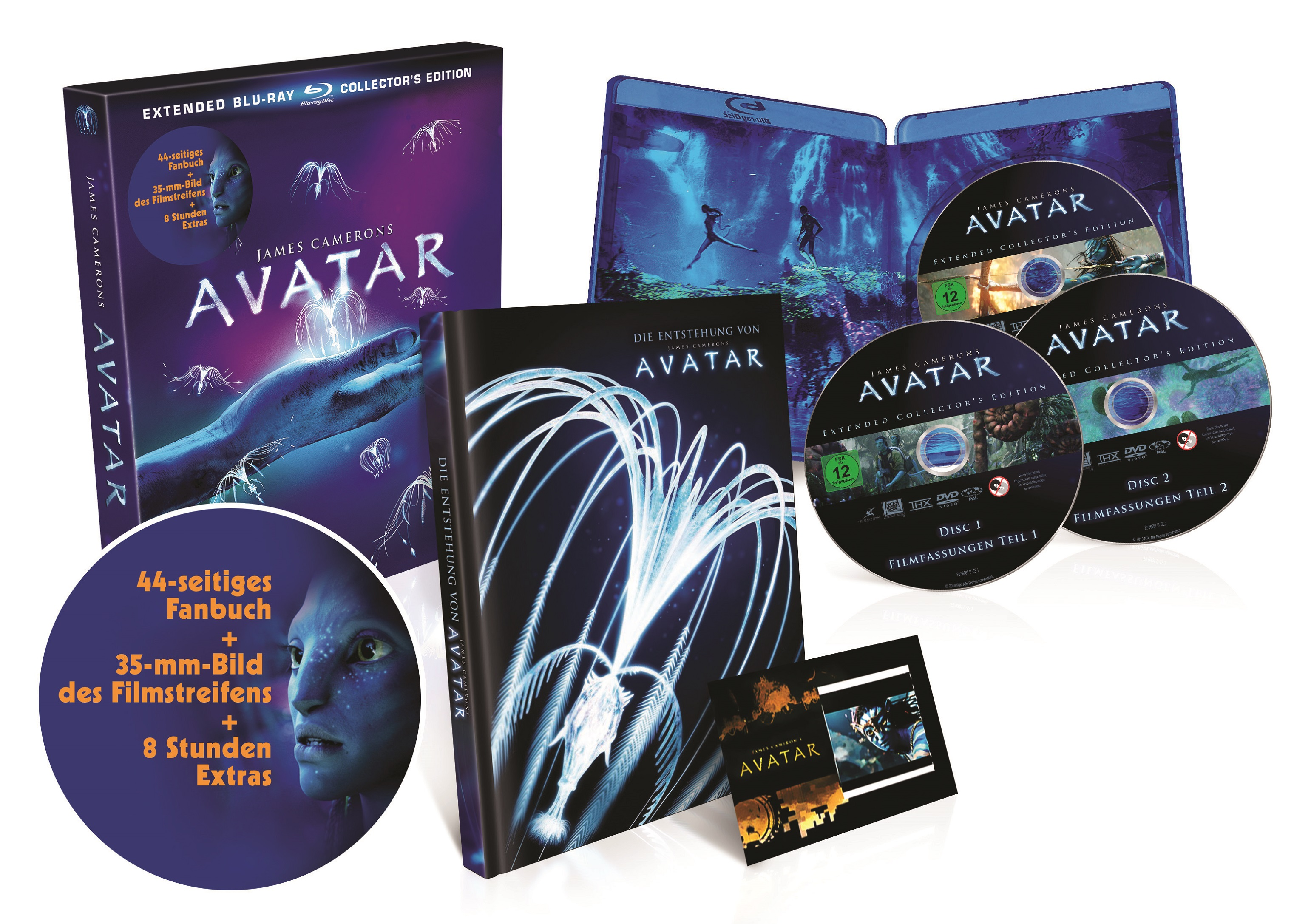 Avatar – Extended Collector´s Edition: 3 Blu-rays mit Fanbuch Blu-ray