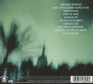 Albumcover mit verschwommenem Hintergrund von Bäumen und einem Titel.