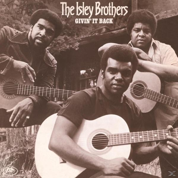 Album borító. Három fekete férfi gitárral. A cím: "Givin' It Back" a The Isley Brothers-től.