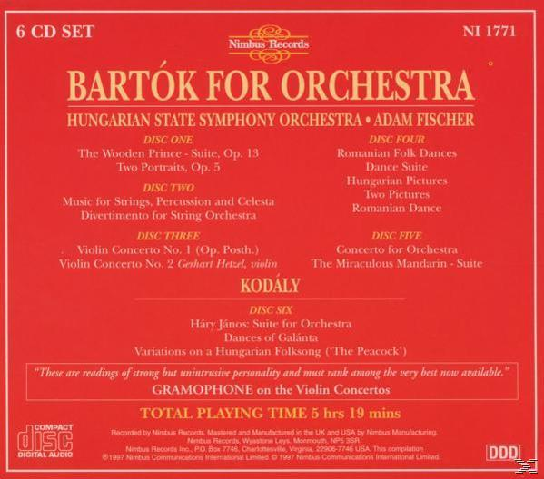 Adam Fischer, Hungarian State Symphony Orchestra - Bartok For Orchestra  - (CD)