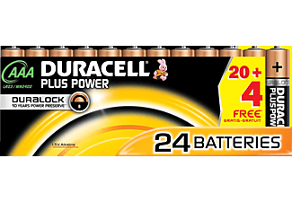 DURACELL AAA PLUS POWER ALKALINE 24PCS - Piles