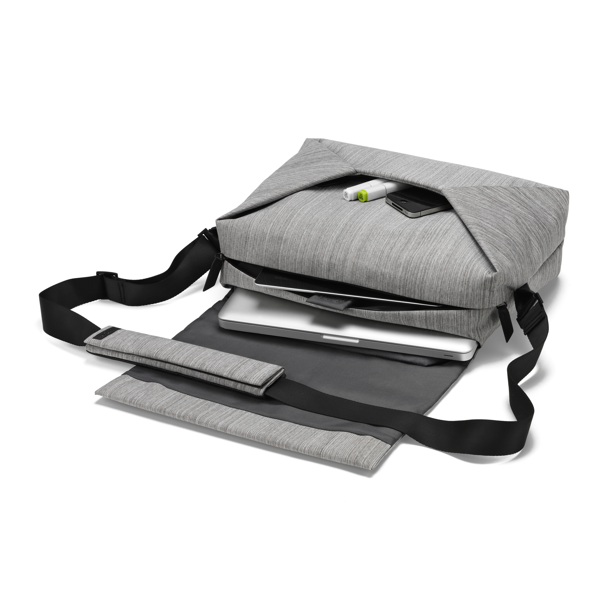 DICOTA D30562 Notebooktasche Umhängetasche für Universal Polyester, Grau