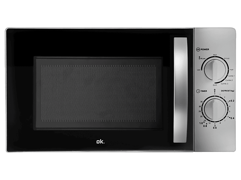 ok. OMW 2221 S Microwave Grill Mikrowelle (700 Watt, Freistehend, 20 l, Silber)