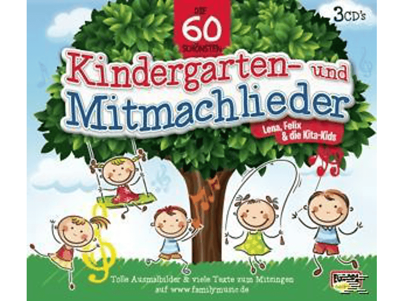 Felix & Lena (CD) Die - Schönsten Kita-kids Kindergarten-Und 60 Bewegungslieder Die 
