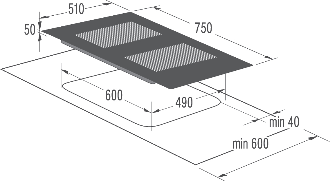GORENJE IS756SC Induktionskochfelder (750 mm breit, 4 Kochzonen)