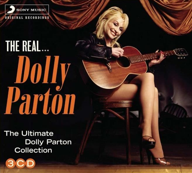Dolly Parton met gitaar, cover van 'The Ultimate Dolly Parton Collection'.