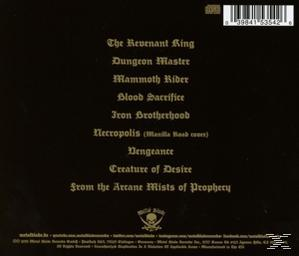 CD-Album-Rückseite mit einer Liste der Songtitel und einem Totenkopf-Logo.