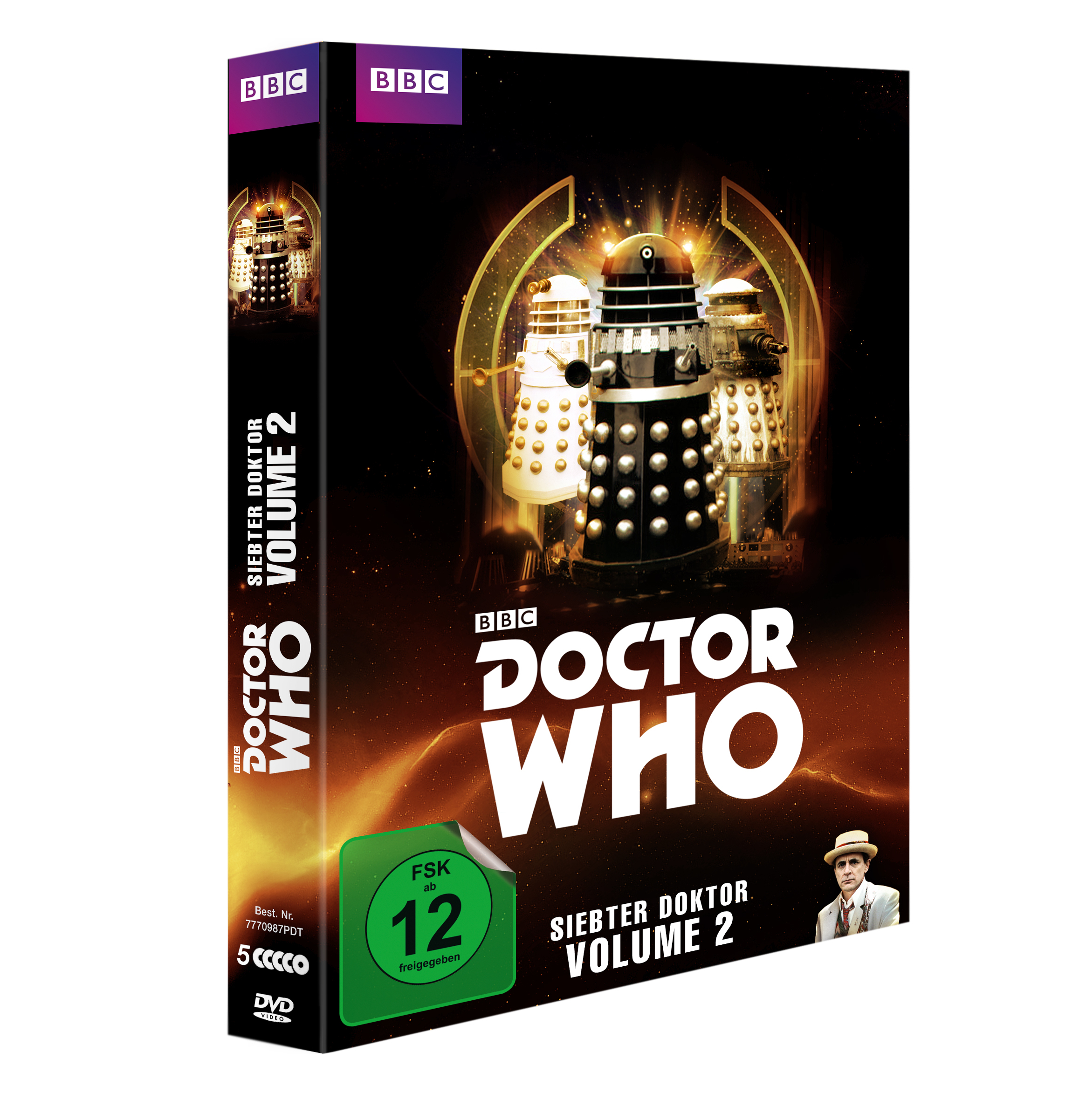 DVD-Hülle: Doctor Who, Daleks auf dem Cover, Text: Siebter Doktor Volume 2.