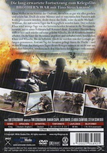 DVD-Cover mit Bildern von Soldaten, Text und Filmtitel.