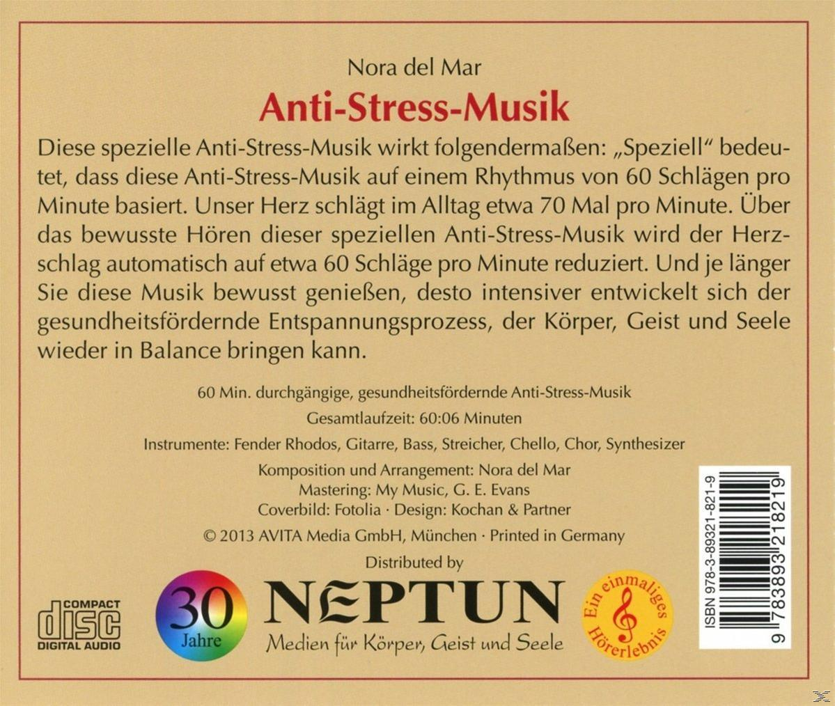 Textgefülltes CD-Cover. Deutscher Text über Anti-Stress-Musik und ihre Wirkung. Enthält das Wort 'Neptun'.