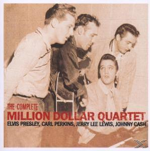 Albumcover mit vier Männern von einer Band. Text auf dem Cover lautet 'Million Dollar Quartet'.