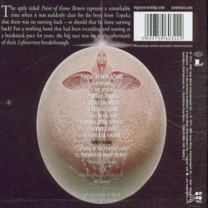 Album-Rückseite mit einer Kugel und Text. Das Cover enthält eine Titelliste und Text.