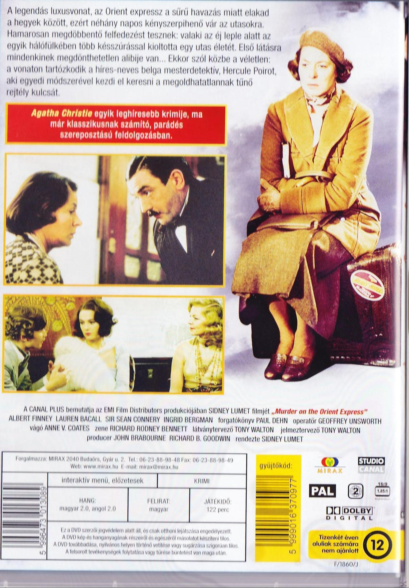 Filmplakát, Gyilkosság az Orient Expresszen, szereplőkkel.