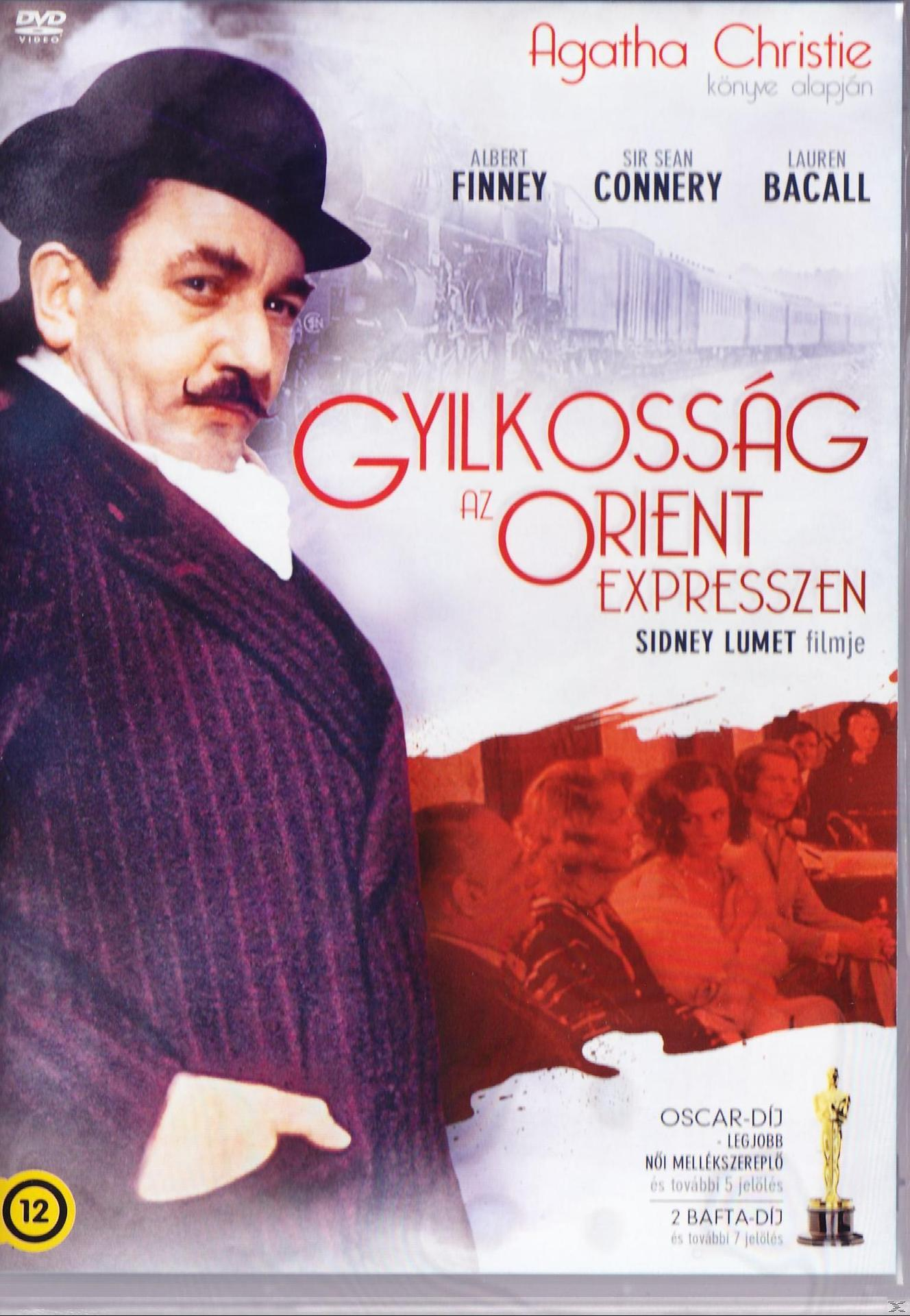 Filmborító öltönyös férfival. A címe Gyilkosssag az Orient Expresszen.