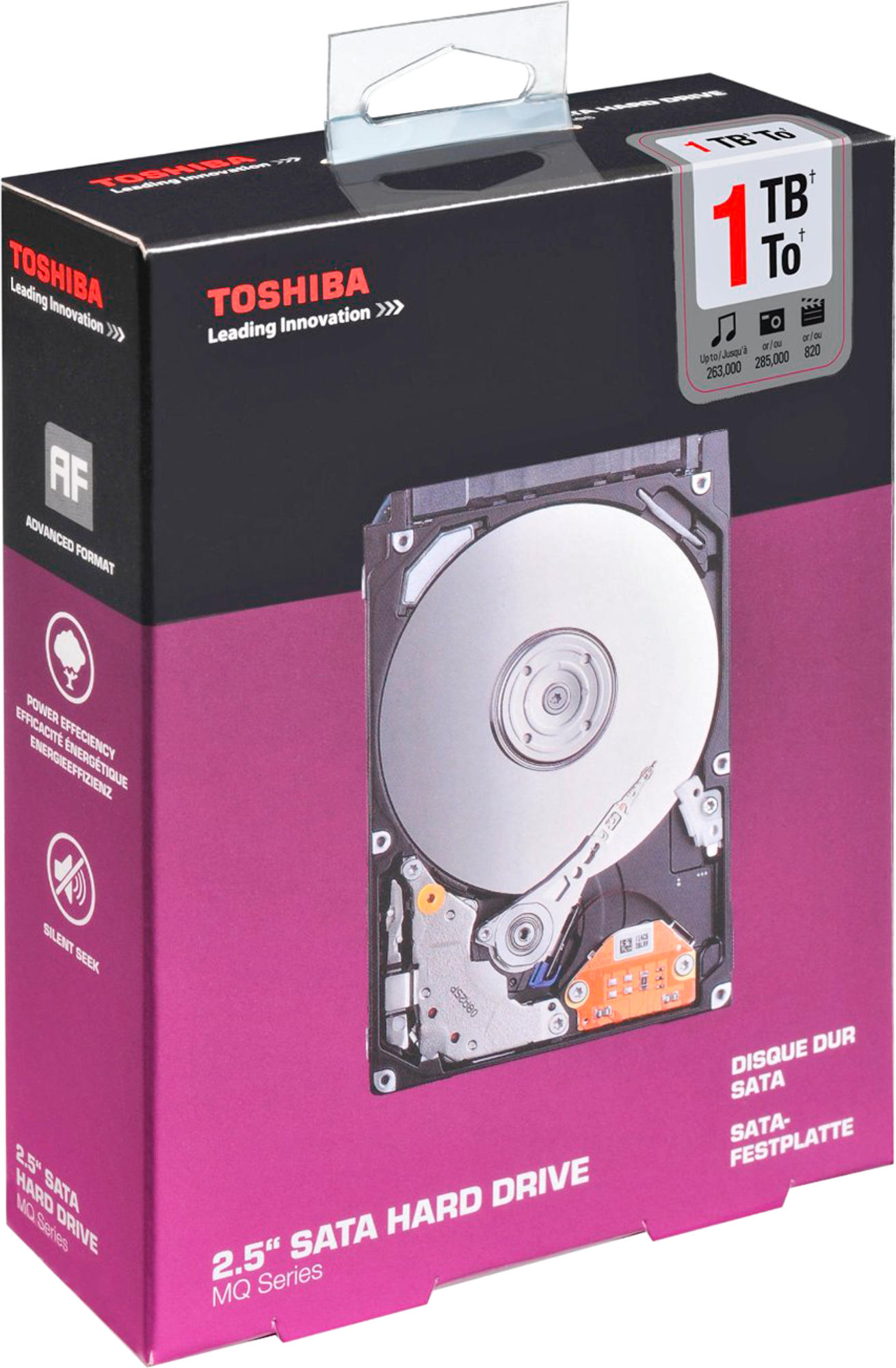Disco duro de 1Tb - Toshiba HD interno, 2.5" y 5400 rpm