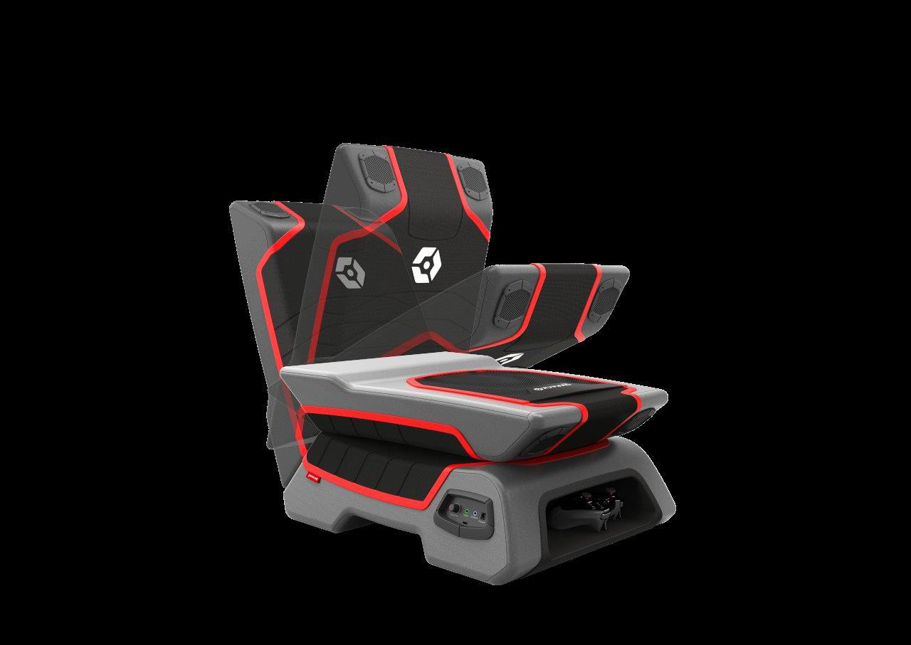 GIOTECK RC3-Gaming-Stuhl   , Schwarz-rot