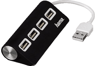 HAMA USB-2.0 1:4, USB Hub, Schwarz