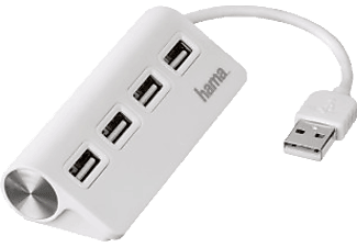 HAMA Hub 1:4 USB 2.0 - USB Hub (Blanc)