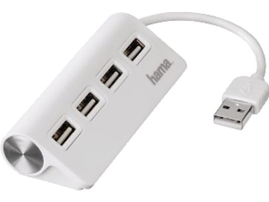 HAMA Hub 1:4 USB 2.0 - USB Hub (Bianco)