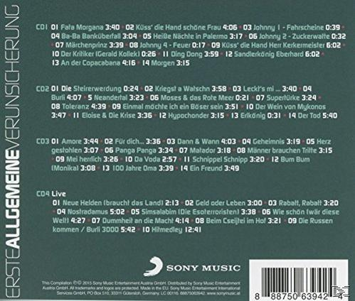 CD-Cover mit Titellisten und einem Barcode.