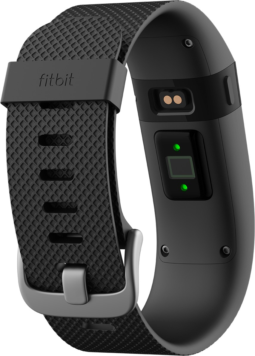 FITBIT Charge HR Large, Fitness Tracker, L, Schwarz