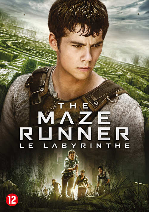 Couverture DVD du film The Maze Runner. Présente un jeune homme et du texte.