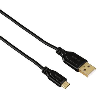 HAMA 135700 CABLE USB FLEXI A/MIC-B - Micro-USB-Kabel , 0.75 m, 480 Mbit/s, Schwarz