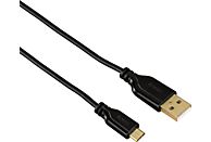 HAMA Cavo Micro-USB Flexi-Slim, 0.75 m, nero - Cavo micro-usb, 0.75 m, 480 Mbit/s, Nero
