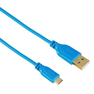 HAMA 135701 CABLE USB FLEXI A/MIC-B - Micro-USB-Kabel, 0.75 m, 480 Mbit/s, Blau