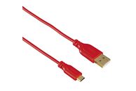 hama Cavo Micro-USB Flexi-Slim, 0.75 m, rosso