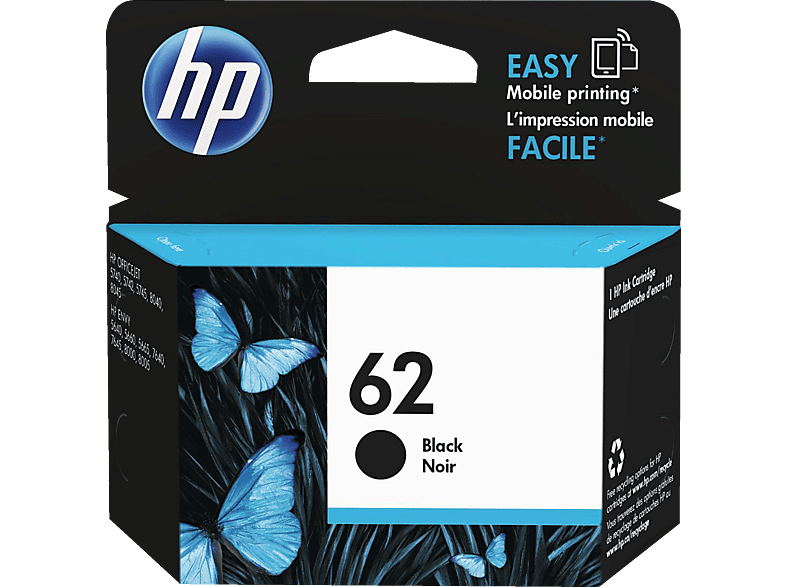 HP 62 Tintenpatrone Schwarz (C2P04AE)