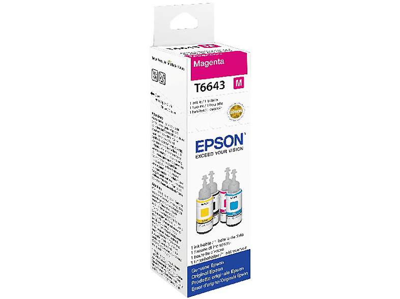 Epson T6643 EcoTank, Compatible con ET-2600, 70 ml, Magenta