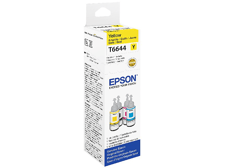 Epson T6644 Ecotank, Compatible con ET-2600, 70 ml, Amarillo