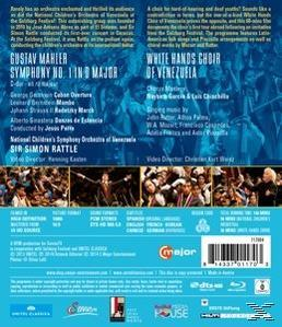 Blaue DVD-Rückseite. Text in Weiß, Bilder von Menschen und Konzertszenen.