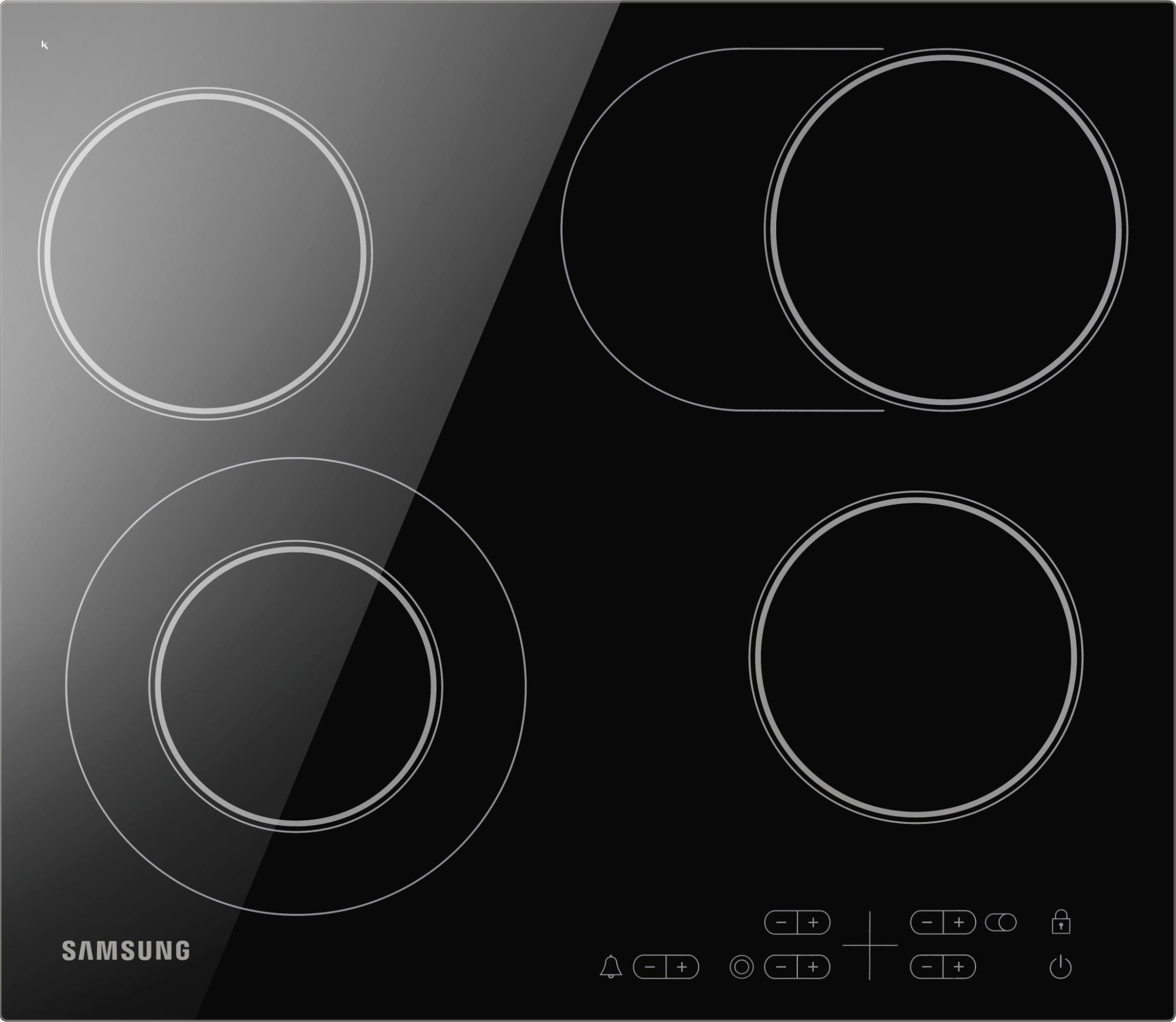 SAMSUNG NZ64H25568K/EG Elektrokochfeld (575 mm breit, 4 Kochzonen)