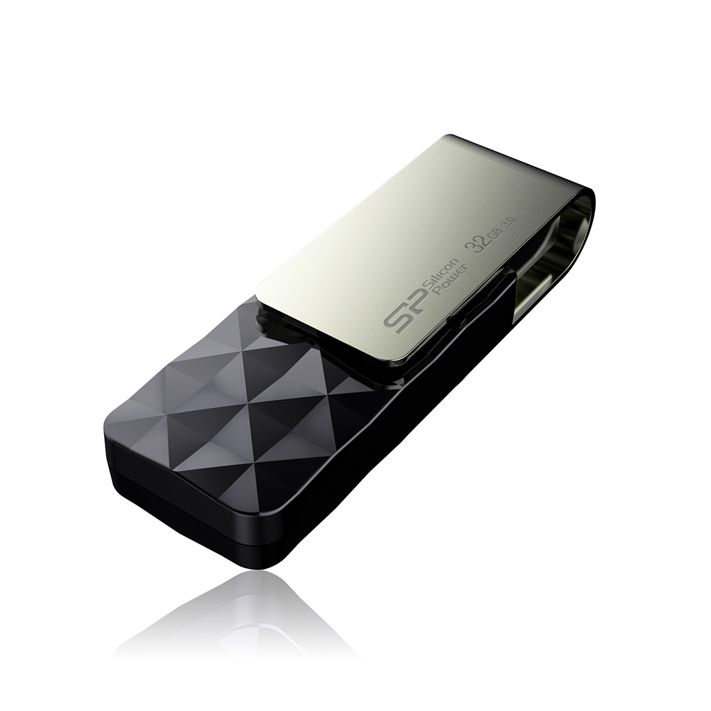 SILICON POWER SP032GBUF3B30V1K B30 USB-Stick, 32 GB, Schwarz
