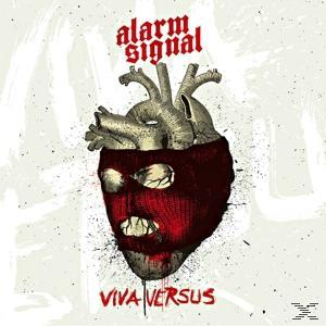 Bild eines Herzens mit Skimaske und Text, 'Alarmsignal' und 'Viva Versus'.