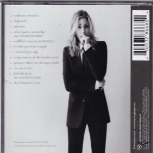Albumcover mit einer Frau im Anzug, mit Trackliste und Albumdetails.
