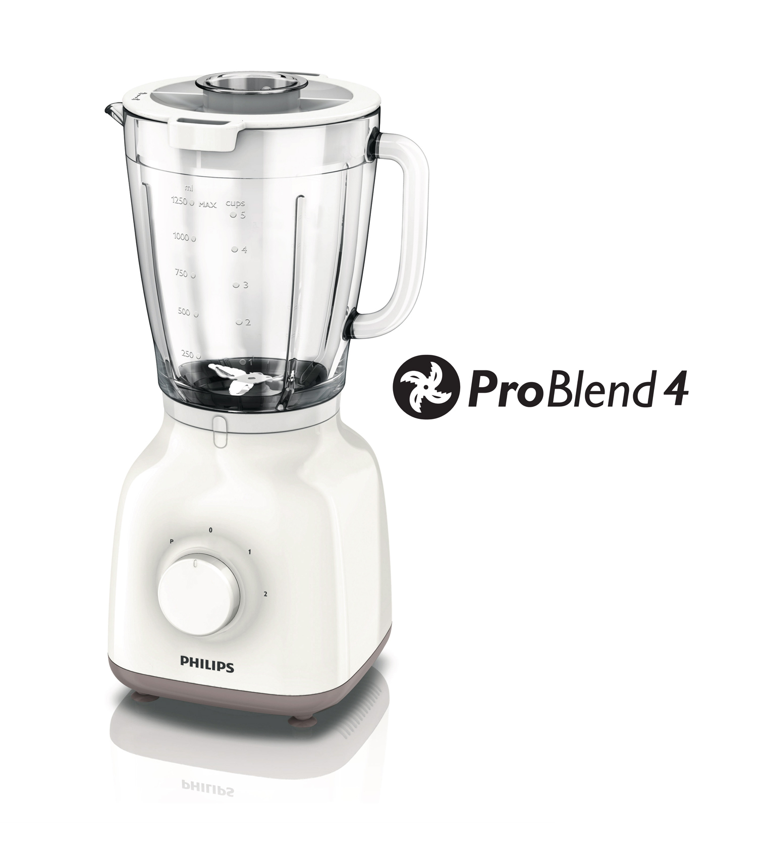 PHILIPS HR2105/00 - mixeur (Blanc/beige)