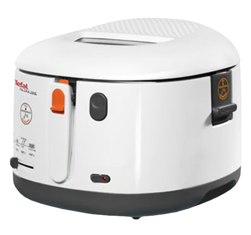 Fehér és szürke Tefal fritőz.