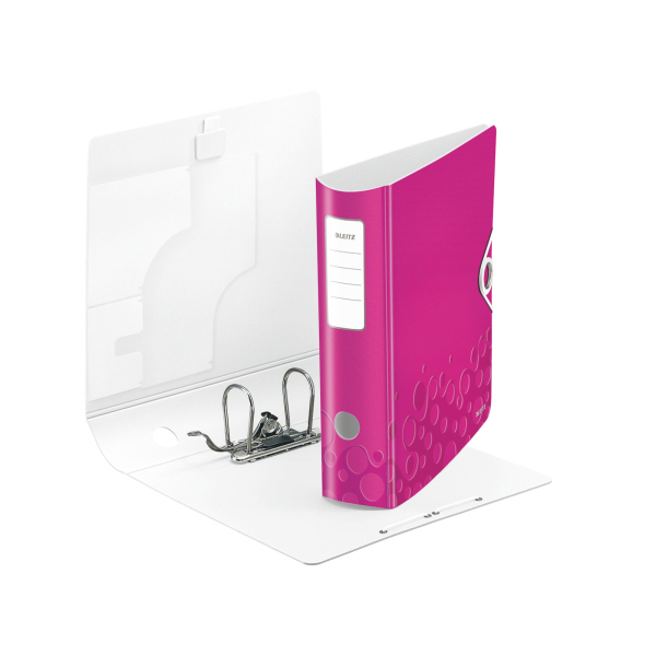 LEITZ 1106-00-23 Qualitäts-Ordner 180° Active Wow breit Qualitäts-Ordner Pink metallic