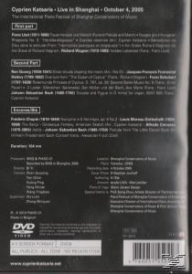 Rückseite einer DVD-Hülle. Text listet die Titel des Konzerts und Credits auf.