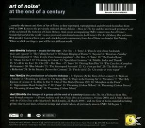 Albumcover mit Text: Art of Noise at the end of a century. Titelliste und das Logo.