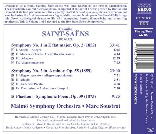 Malmö Symphony Orchestra - Sinfonien 1+2  - (CD)