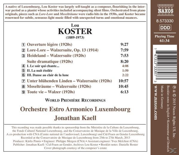 CD-Cover mit Titelliste und Informationen über Lou Koster.