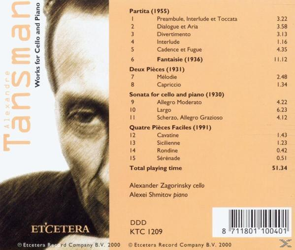 Alexander Zagorinsky - Works For Cello And Piano  - (CD)