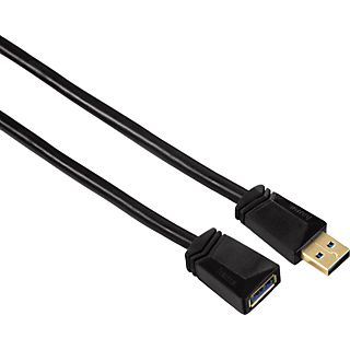 HAMA Cavo di prolungamento USB-3.0, 0.75 m - Cavo di prolungamento USB 3.0, 0.75 m, 5120 Mbit/s, Nero