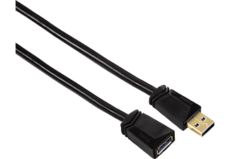 HAMA Câble de rallonge USB-3.0, 1.8 m - Câble de rallonge USB 3.0., 1.8 m, 5120 Mbit/s., Noir