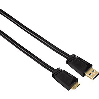 HAMA Câble micro USB-3.0, 0.75 m - Câble USB, 0.75 m, 5120 Mbit/s., Noir